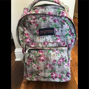 floral rolling backpack